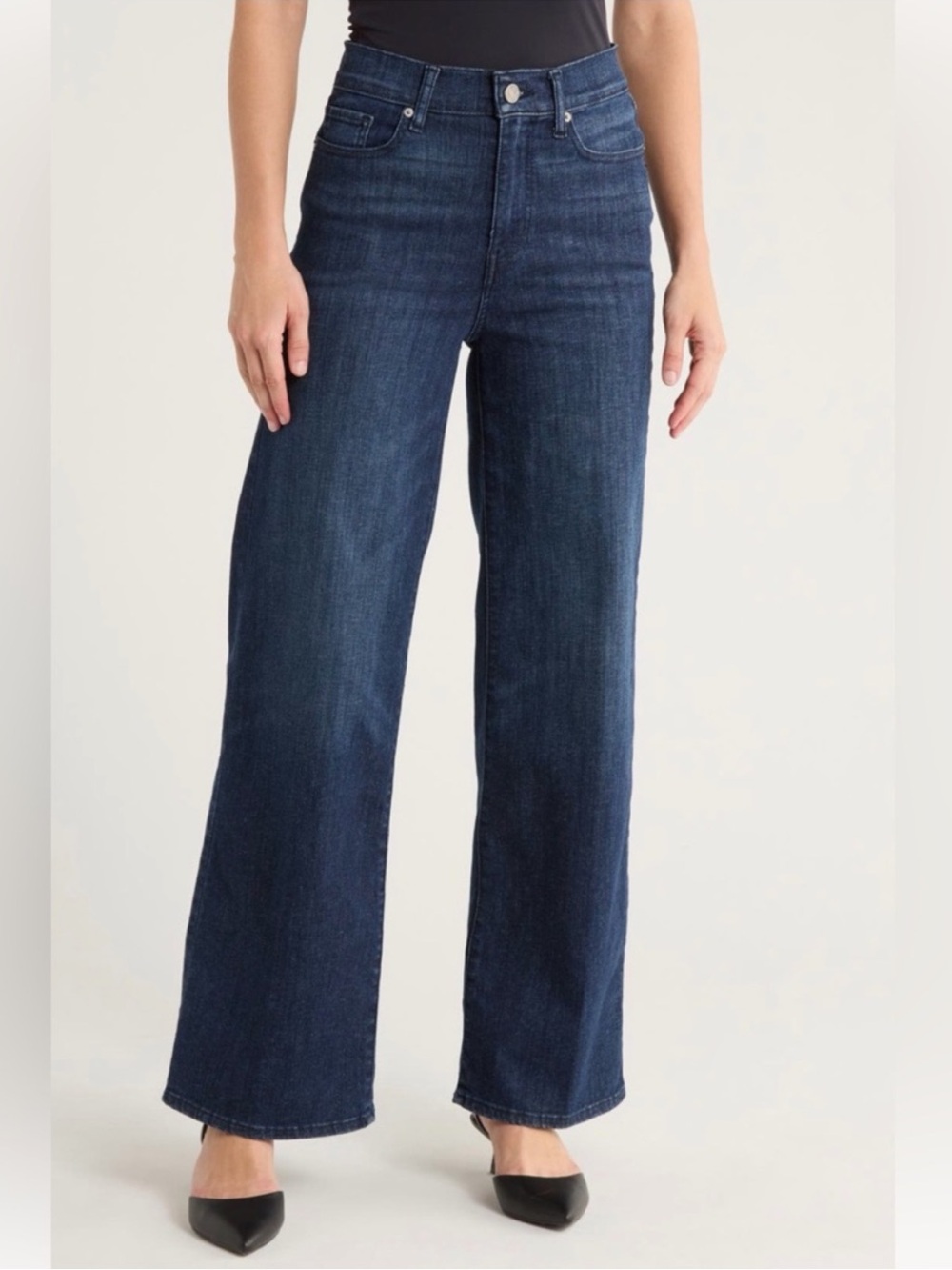 FRAME Le Slim Plazzo Denim Jeans High Rise Full Length Color Guilty Size 28